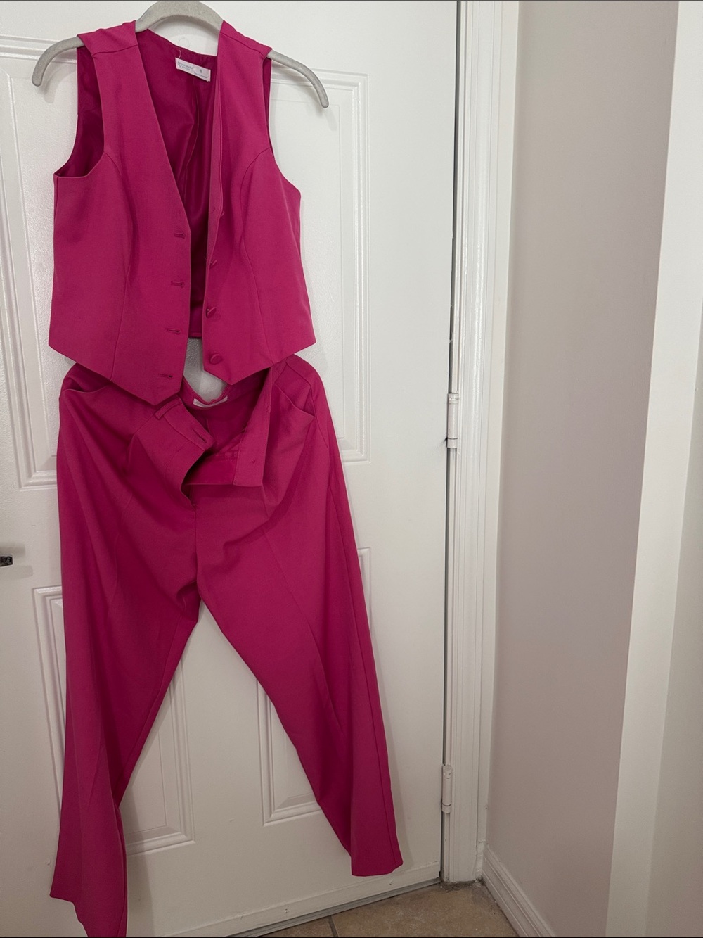 Primark Hot Pink Sleeveless Vest and Trousers Set